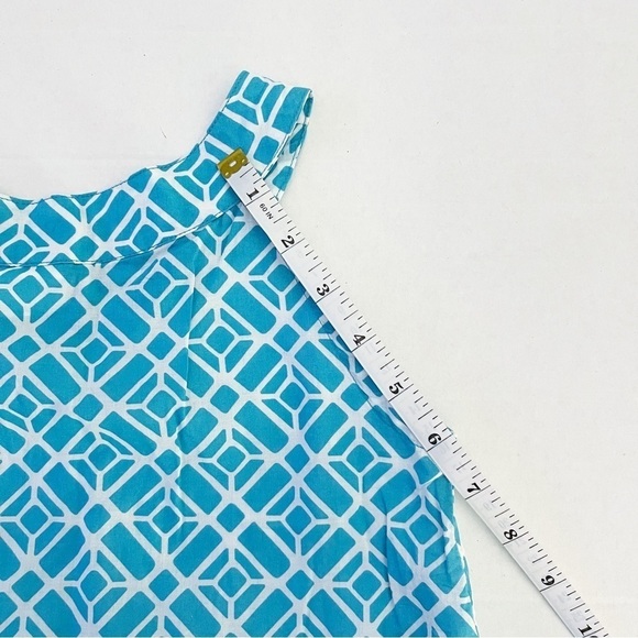 CRAZY 8 Girl’s Teal Geometric Tank Blouse - Large - Picture 5 of 8